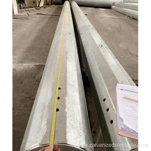 105FT hot dip galvanized steel pole